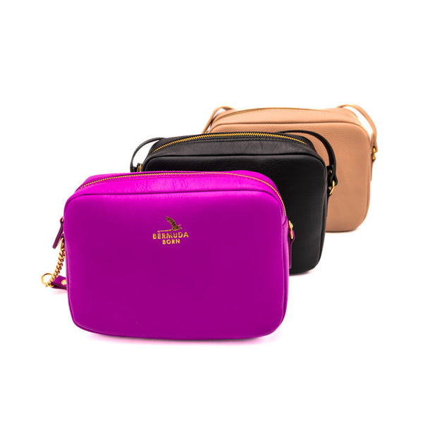 Luxury leather handbags and small accessories by Bermuda Born