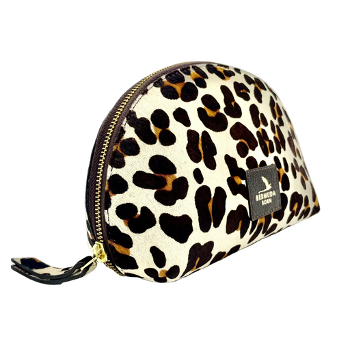 White Leopard Bermuda Moongate Toiletry Bag