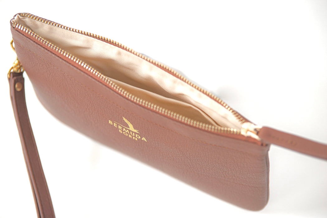 Brown Tobacco Bay Clutch Bag