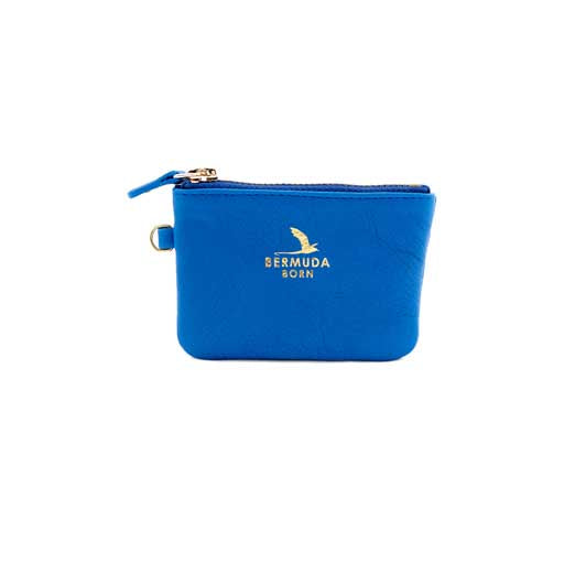 Longtail royal blue leather Coin and Card Case - Bermuda Born