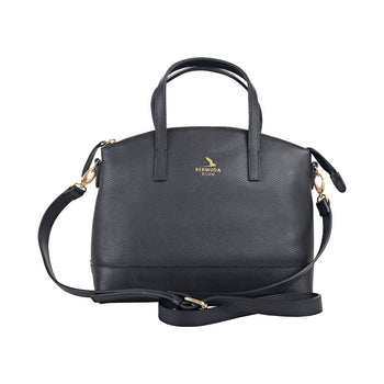 Black Pebble Leather Paget Purse Handbag - Bermuda Born